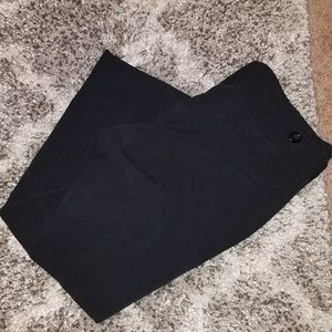 Wide Leg Black Dress Pants